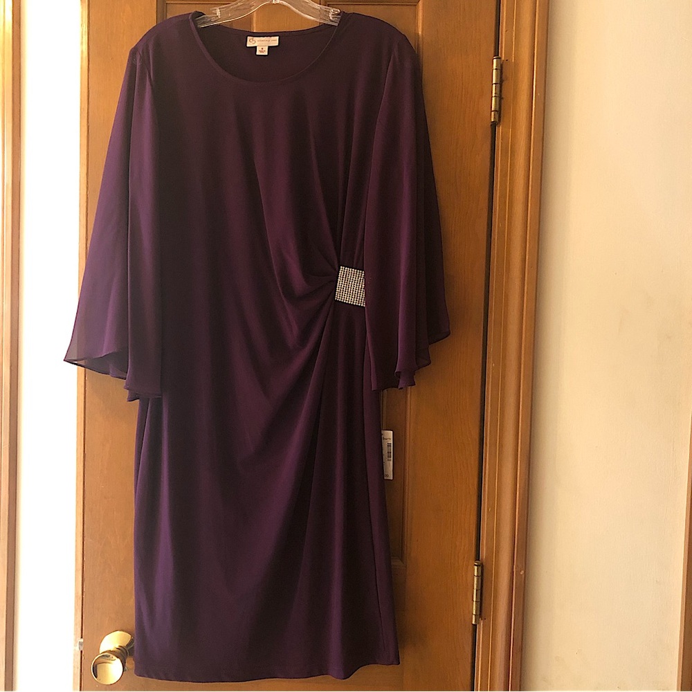 NWT - Violet Dress w/ Crystal Embellishment
